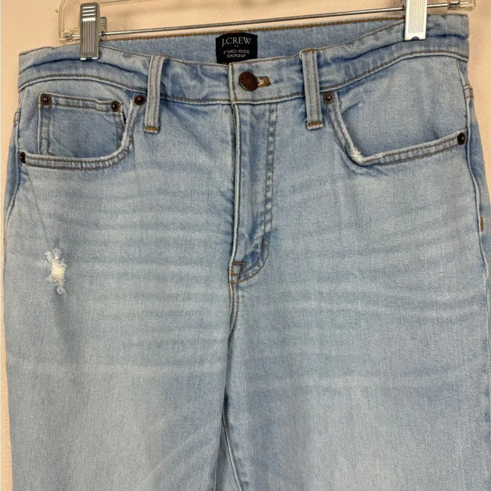 🥑5/$25 J Crew Factory Size 28 Jeans Light Wash Denim Pants 9